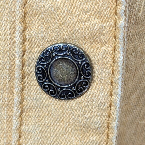 CJ Banks Yellow Denim Jacket Size 2X - Picture 5 of 11